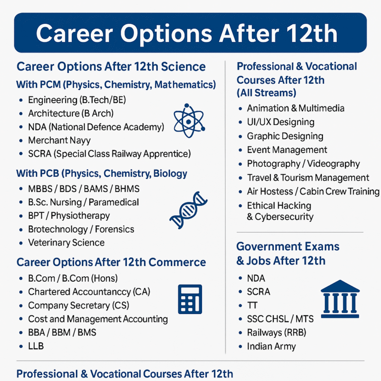 Career Options After 12th in 2025: Courses, Streams & Best Opportunities
