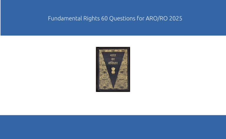 Indian Constitutional Fundamental Rights 60 Questions for ARO RO 2025