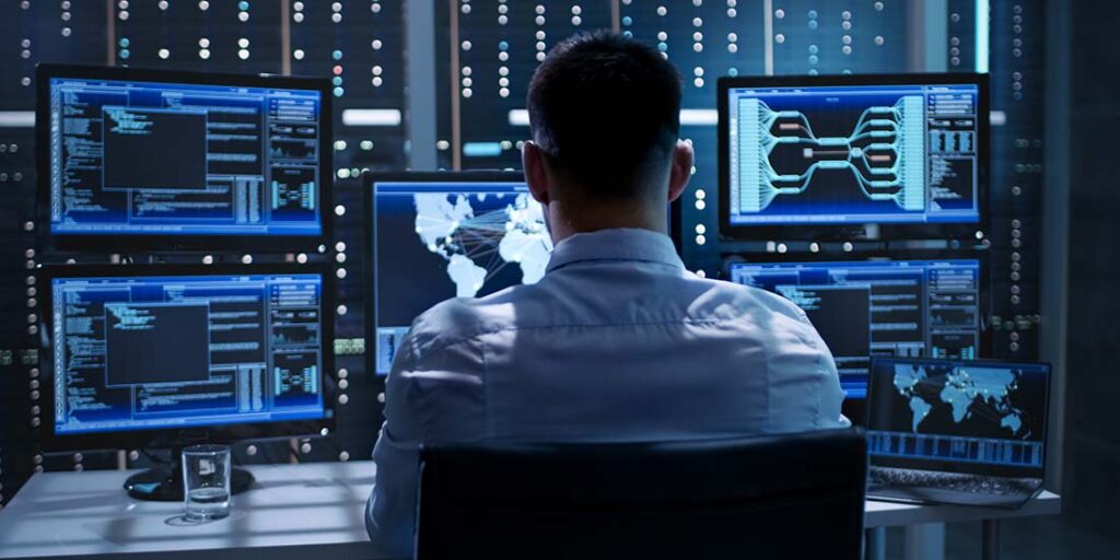 System Security Specialist Working at System Control Center. Roo