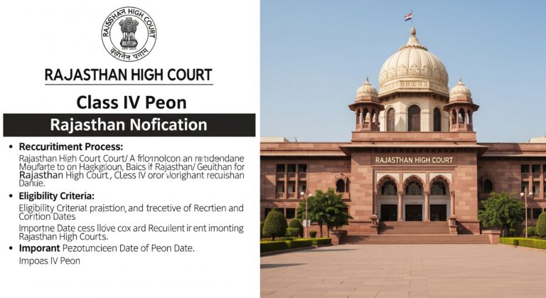 Rajasthan High Court Class IV Peon Online Form 2025: Apply for 5670 Posts