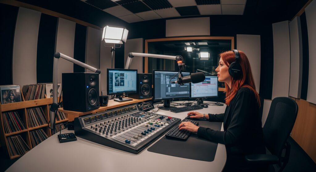 Female Radio Jockey In Job